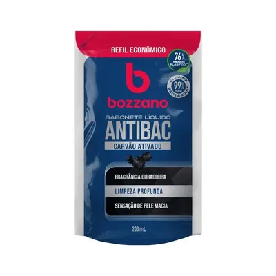 SABONETE LIQUIDO BOZZANO REFIL CARVAO ATIVADO 200ML(BOZ)